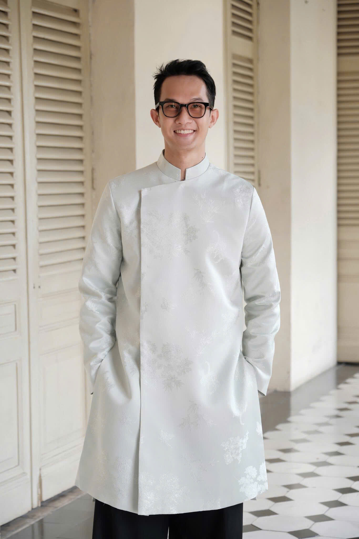ÁO DÀI NAM DƯƠNG VŨ XANH MINT - Maison Havu