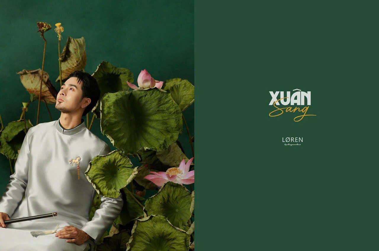 ÁO DÀI NAM MÀU XÁM GHI-LOREN