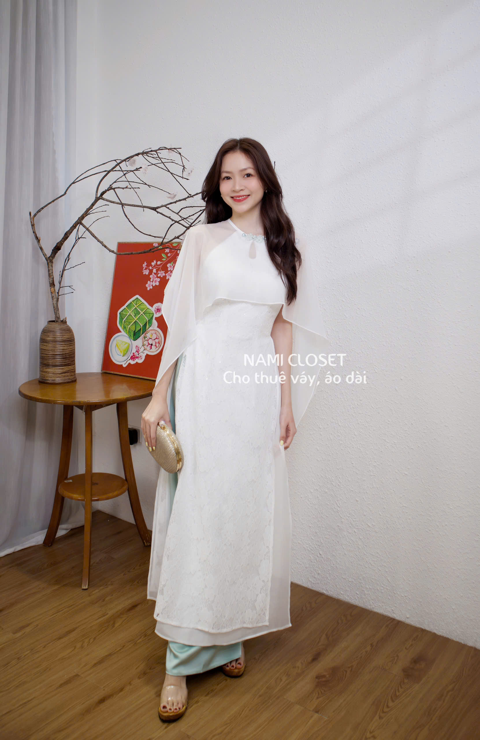 Áo dài trắng Flane